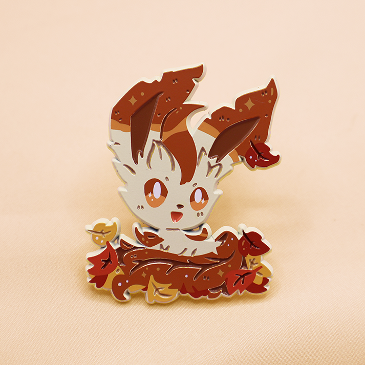 [AUTUMN LEAVES] LEAFEON [POKEMALLOW][LEAFEON GARDEN] SOFT DYED ENAMEL PIN