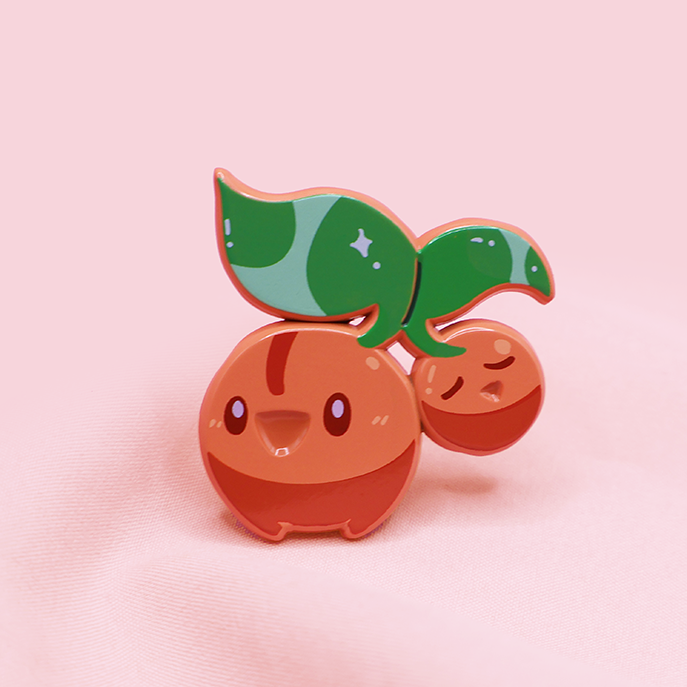 SHINY] CHERUBI [POKEMALLOW] SOFT DYED ENAMEL PIN – MAMOBOT