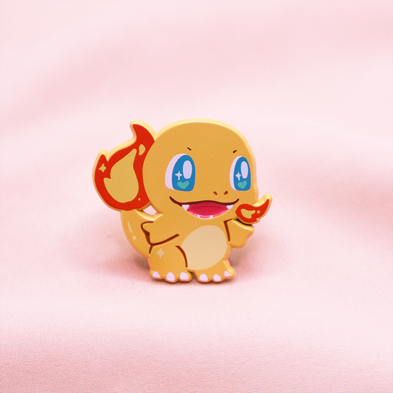 CHARMANDER [EMBER] [POKEMALLOW] SOFT DYED ENAMEL PIN – MAMOBOT
