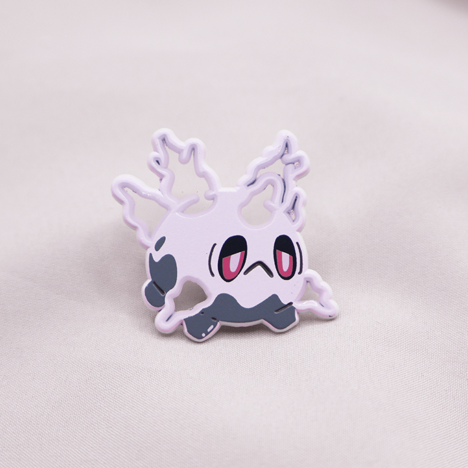 GALARIAN CORSOLA [POKEMALLOW] SOFT DYED ENAMEL PIN [SPOOKYMALLOW