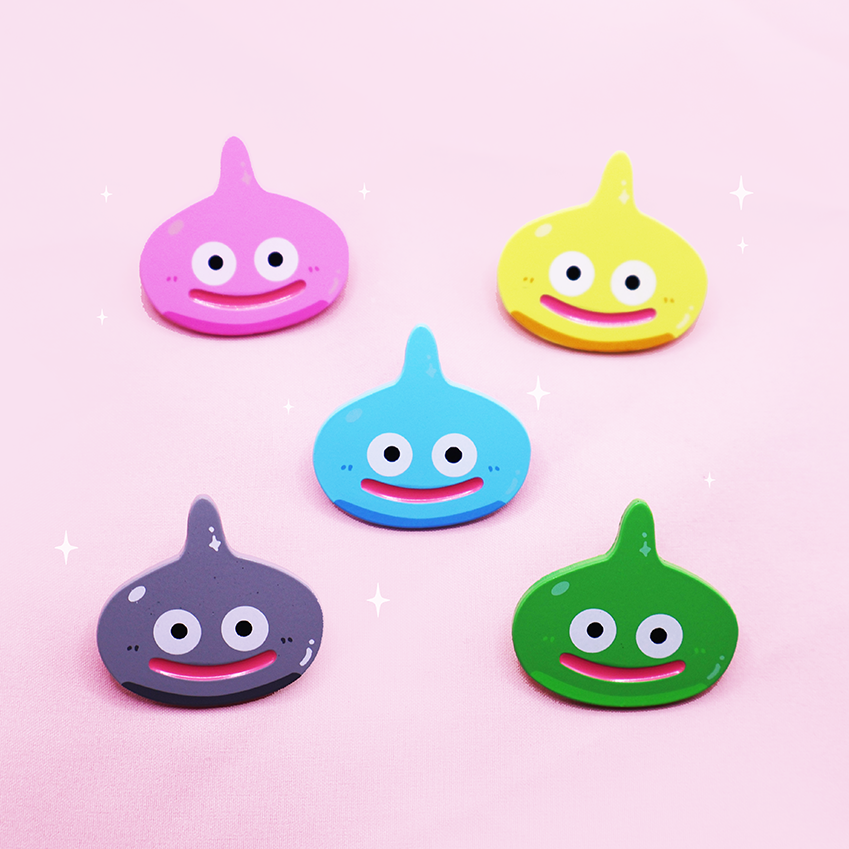 5 PC SET] SLIME SET [DRAGON QUEST!] [JRPG MALLOW] SOFT DYED ENAMEL
