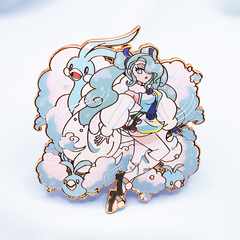 [FLYING TYPE] JUMBO PROJECT VOLTAGE MIKU GOLD PLATED ENAMEL PIN
