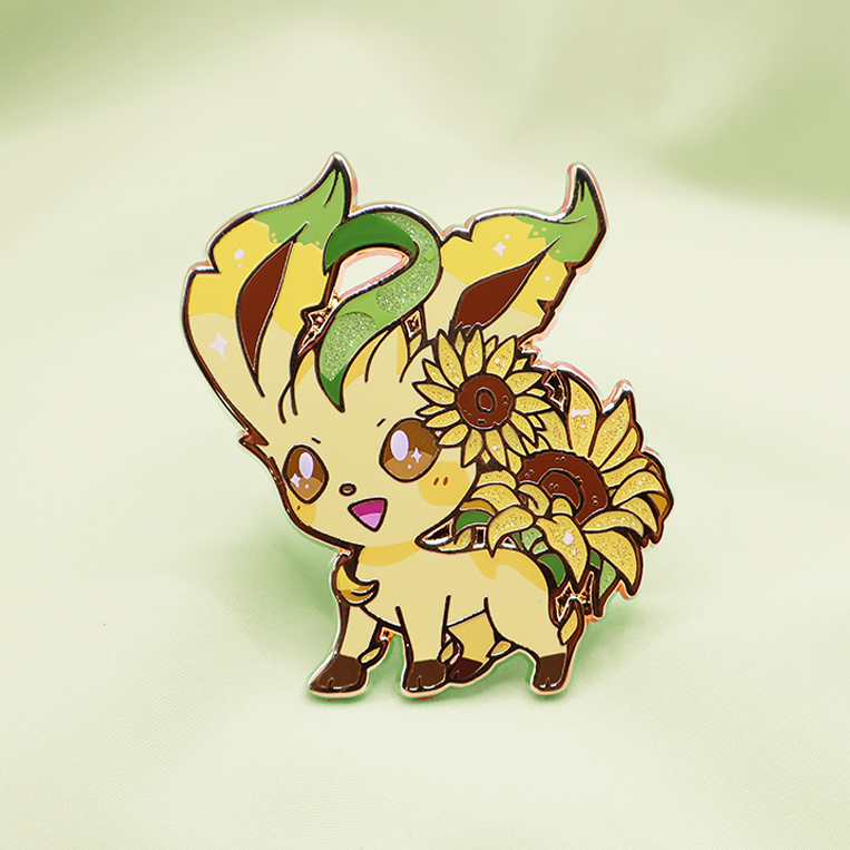 Pinon♡  LEAFEON [SUMMER SUNFLOWER FORM] [SEASONAL SERIES] ENAMEL PIN