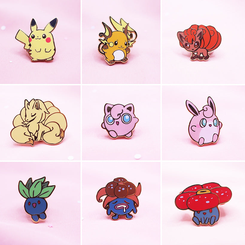 POKEDEX 025-049 ENAMEL PIN SET [MINI MONSTERS] [POKEDEX PROJECT] [25 PC]