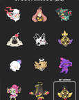 [13 PC SET] [11 PC + 1 BONUS SHINY AEGISLASH + 1 BONUS GENGAR PONCHO PIKA] SPOOKYMALLOW WAVE 2 FULL MAIN SET [POKEMALLOW]  SOFT DYED ENAMEL PIN [SPOOKYMALLOW] [MAMOWEEN]