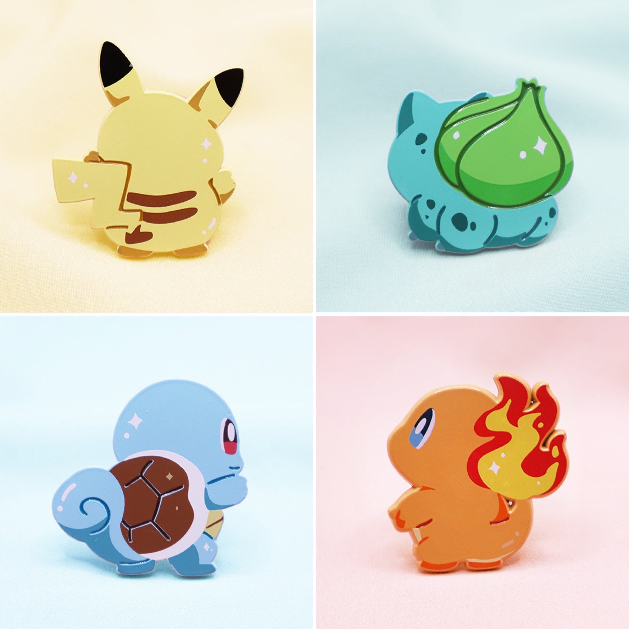 [PREORDER] [4 PC SET] PKMN FROM BEHIND SET [BIG BACK] [POKEMALLOW] SOFT DYED ENAMEL PIN
