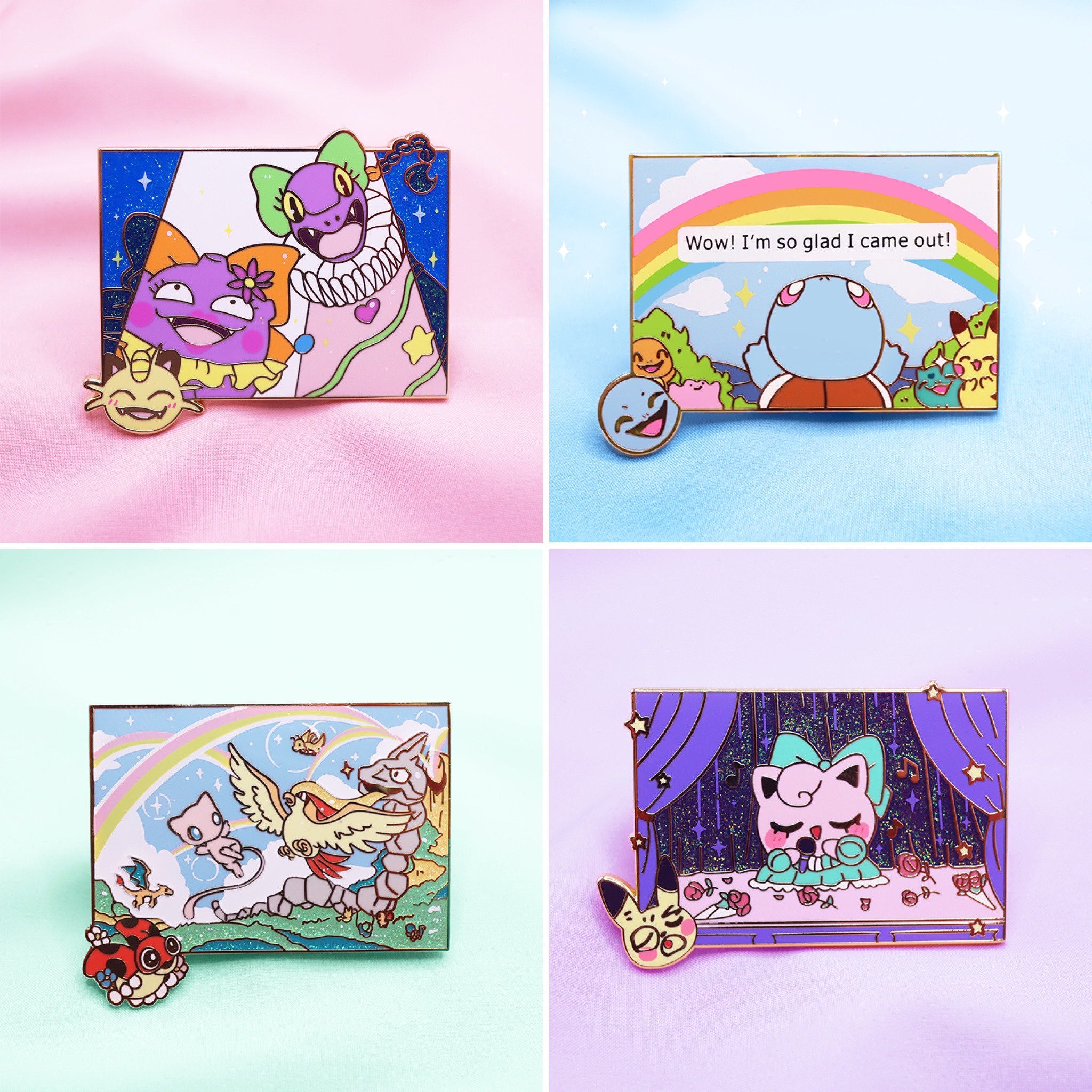 POKESNAPS PRIDE ENAMEL PIN SET [ 4 PC]