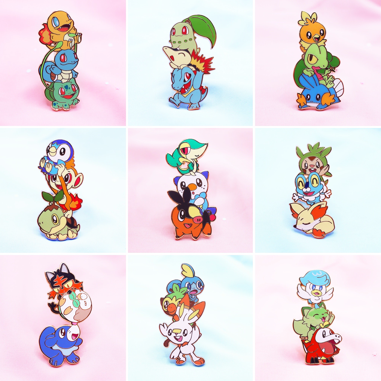 POKESTARTER STACKS ENAMEL PIN SET [ 9 PC]