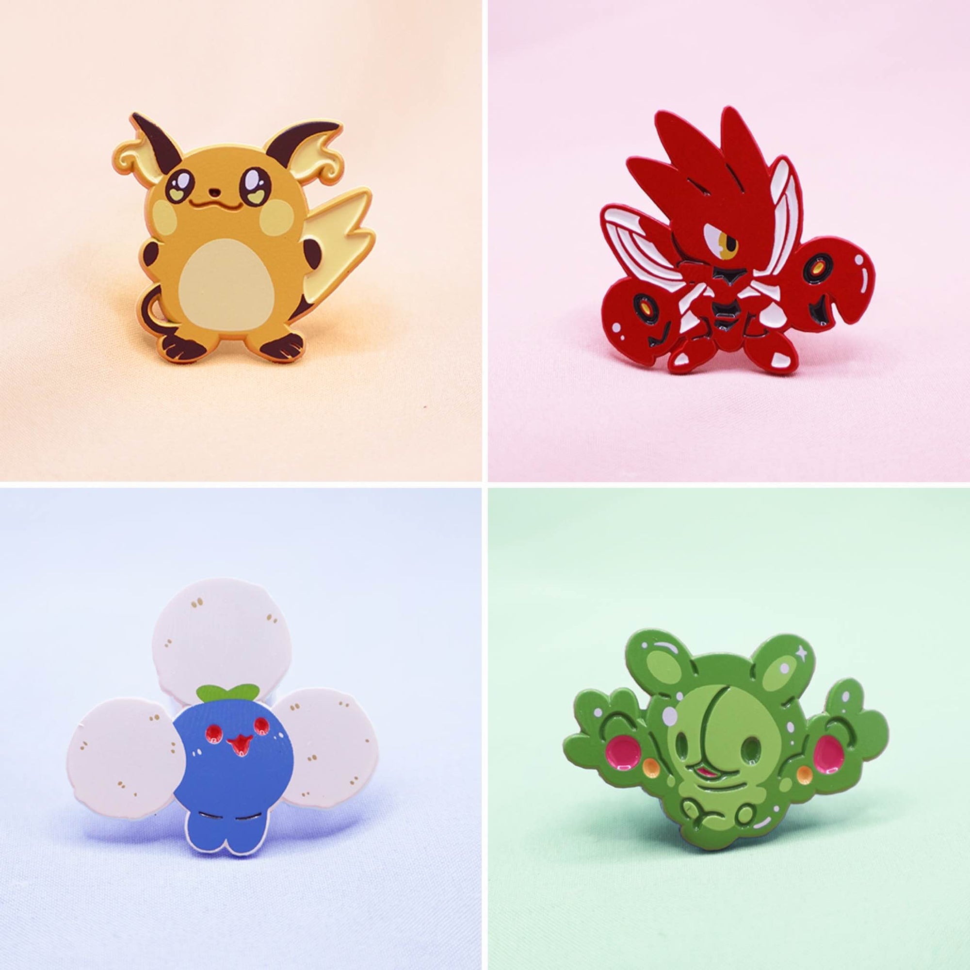 [4 PIN BLIND PACK] POKEMALLOW WAVE 3 MAIN SET BLIND BAG PACK [SOFT DYED ENAMEL PINS]