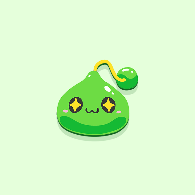 GREEN SLIME [MAPLE MALLOW] ENAMELPIN  [PATREON EARLY ACCESS] [PREORDER]