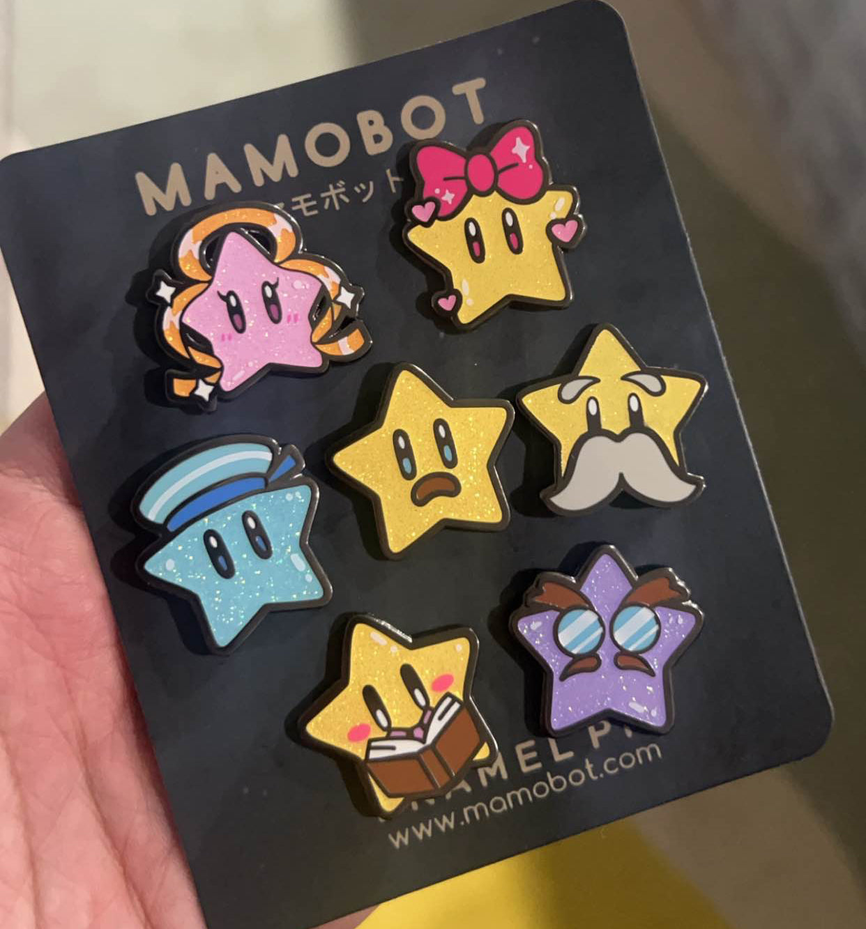 [ 7 PC] [BLK NICKEL] PAPER MARIO STAR SPIRITS ENAMELPIN SET [PIN CLUB EARLY ACCESS]