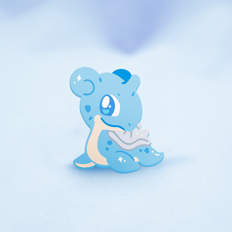 LAPRAS [SWEET] [POKEMALLOW] SOFT DYED ENAMEL PIN [MIXED GRADE] [PREORDER]