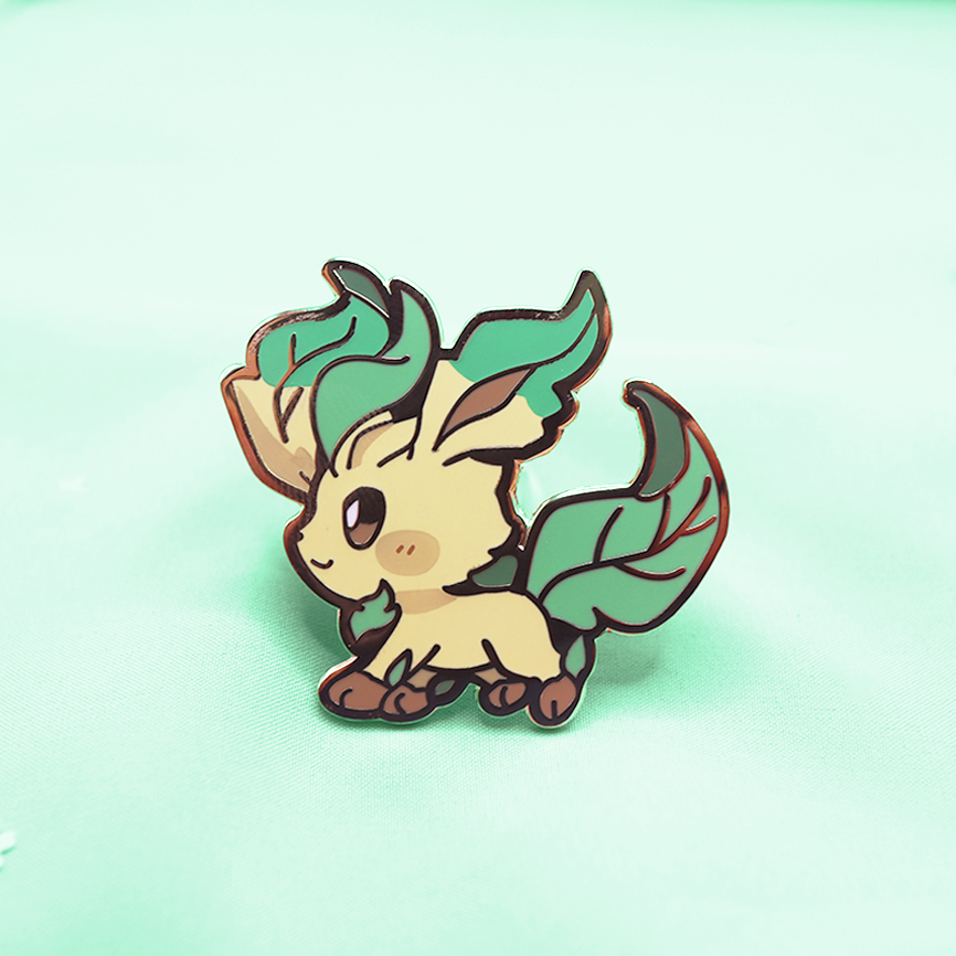 LET&#39;S GO! LEAFEON ENAMEL PI