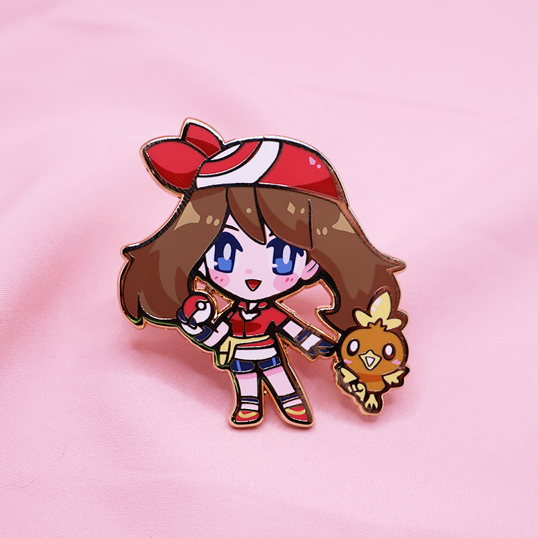 CHIBI DOLL MAY &amp; TORCHIC [PIN CLUB] ENAMELPIN