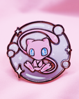 [PINK MEW] [SITTING] STAINED GLASS BUBBLE PIN