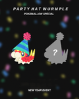 [PREORDER] PARTY HAT WURMPLE [POKEMALLOW]  SOFT DYED ENAMEL PIN