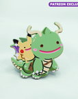 [PATREON EXCLUSIVE] [~SHINY] [TRANSFORM! DRAGONITE DITTO + PIKA]  SOFT DYED ENAMELPIN [SPOOKYMALLOW SERIES]
