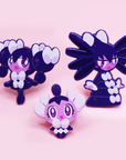 [ 3 PC] [~SHINY] GOTHITELLE  FAMILY SET [POKEMALLOW]  SOFT DYED ENAMEL PIN SET
