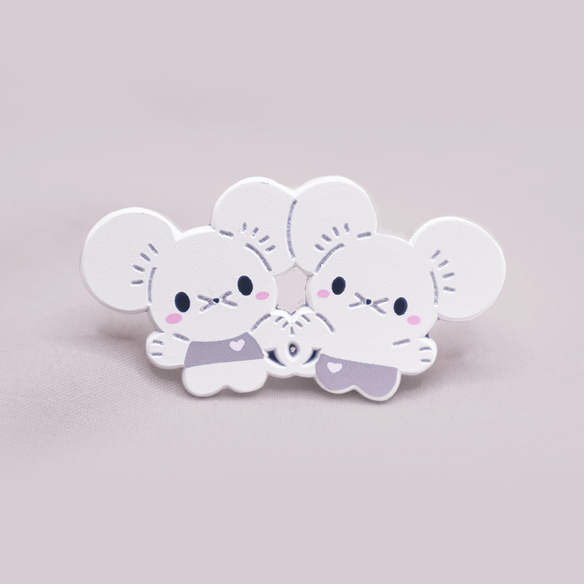 [~SHINY] TANDEMAUS [POKEMALLOW]  SOFT DYED [MIXED B GRADE] ENAMEL PIN