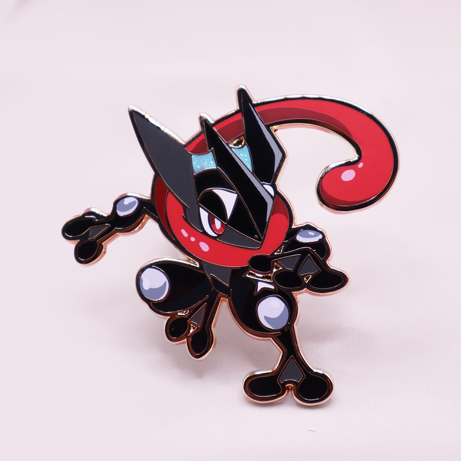 [~SHINY BLACK] GRENINJA [POKEBUDDIES]  ENAMEL PIN