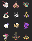[13 PC SET] [11 PC + 1 BONUS SHINY AEGISLASH + 1 BONUS GENGAR PONCHO PIKA] SPOOKYMALLOW WAVE 2 FULL MAIN SET [POKEMALLOW]  SOFT DYED ENAMEL PIN [SPOOKYMALLOW] [MAMOWEEN]