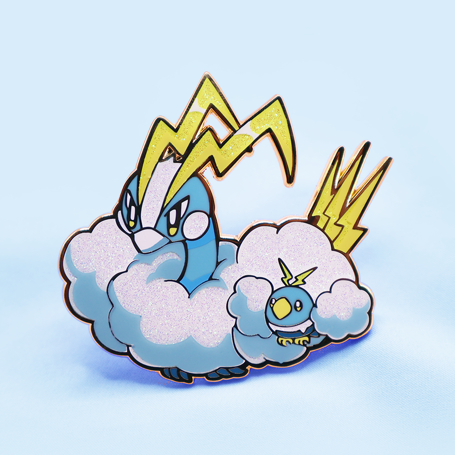 [ALTARIA WHITE CLOUD] ALTARIA X LUXRAY [POKE DRAGON FUSION] ENAMELPIN [ PATREON EXCLUSIVE]