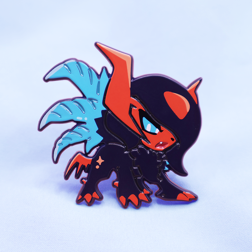 [~SHINY] [PATREON EXCLUSIVE] MEGA ABSOL Z  [SPOOKYMALLOW] [ POKEMALLOW]  SOFT DYED ENAMELPIN