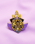 [PREORDER] [SHEILD FORM] AEGISLASH [POKEMALLOW]  SOFT DYED ENAMEL PIN [SPOOKYMALLOW] [MAMOWEEN]