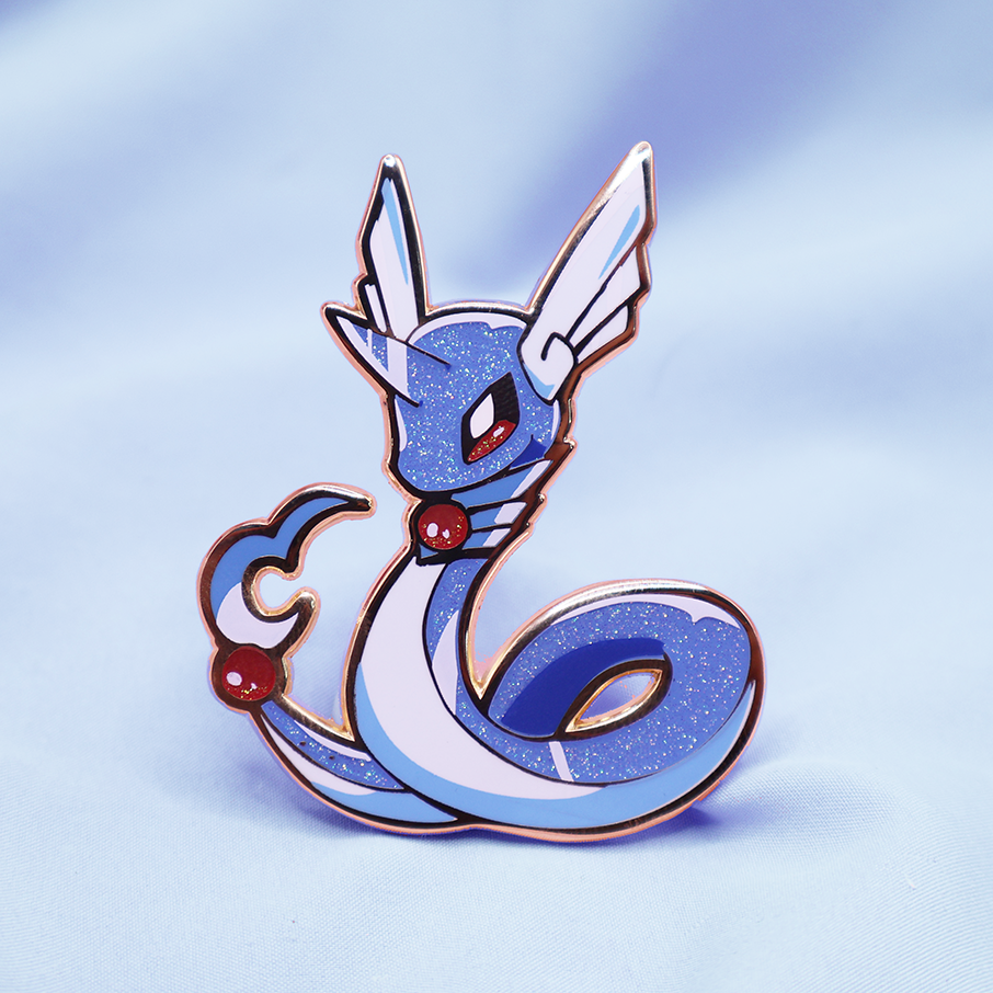 [DRAGONAIR BLUE] DRAGONAIR X SKARMORY [POKE DRAGON FUSION] ENAMELPIN [ PATREON EXCLUSIVE]