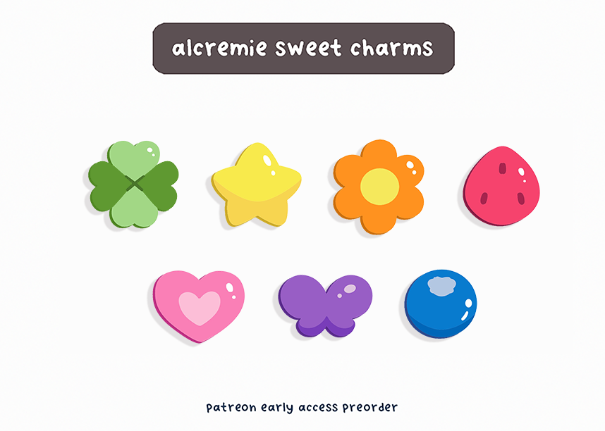 ALCREMIE'S SWEET CHARMS [POKEMALLOW ITEMS] [FILLER PINS] ENAMELPIN [PATREON EARLY ACCESS PREORDER]