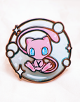 [PINK MEW] [SITTING] STAINED GLASS BUBBLE PIN