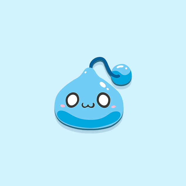 BUBBLING [BLUE SLIME] [MAPLE MALLOW] ENAMELPIN  [PATREON EARLY ACCESS][PREORDER]