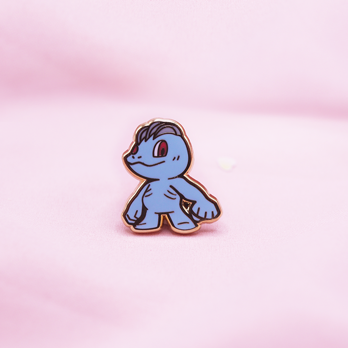 066 MACHOP ENAMEL PIN [MINI MONSTERS] [POKEDEX PROJECT]