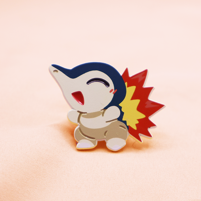 CYNDAQUIL [STAND] [POKEMALLOW]  SOFT DYED ENAMEL PIN