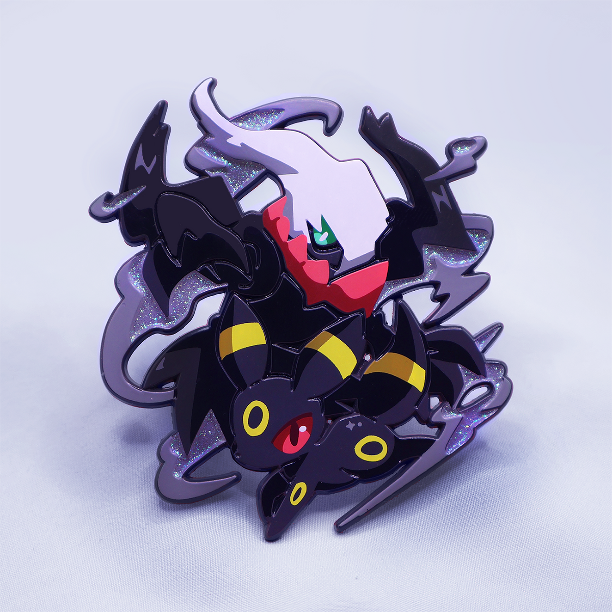 TAG TEAM! UMBREON &amp; DARKARI JUMBO POKEMALLOW  [SPOOKYMALLOW] [DELUXE POKEMALLOW]  SOFT DYED ENAMEL PIN