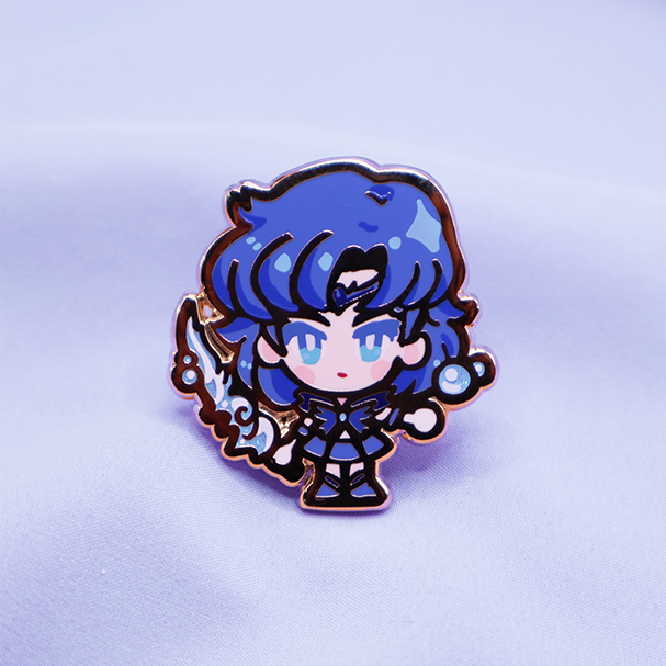 [DARK MERCURY PGSM] SENSHI DOLL ENAMEL PIN