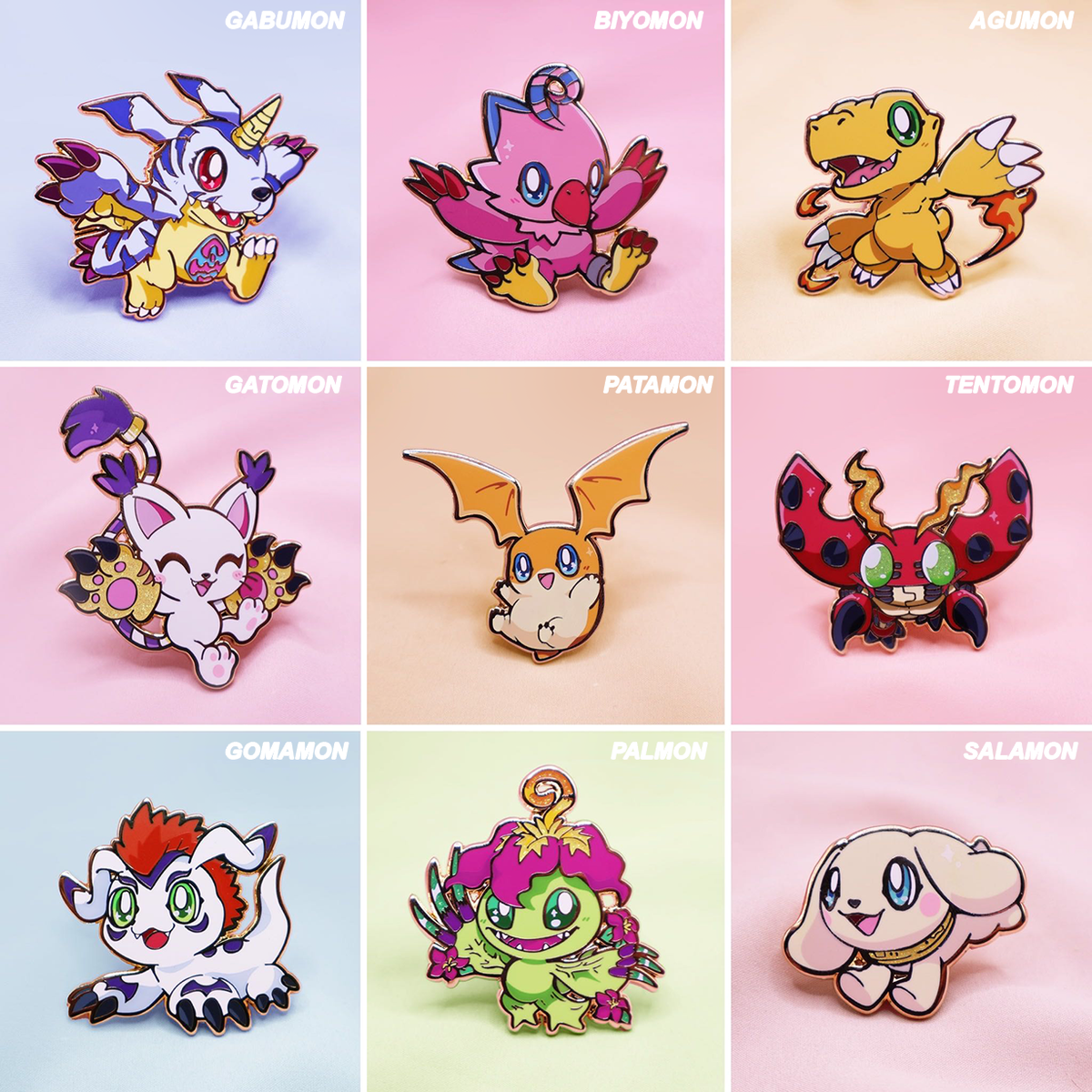 [9 PC SET] [DIGI SET] [DIGIBUDDIES] [DIGIMON]  ENAMEL PIN