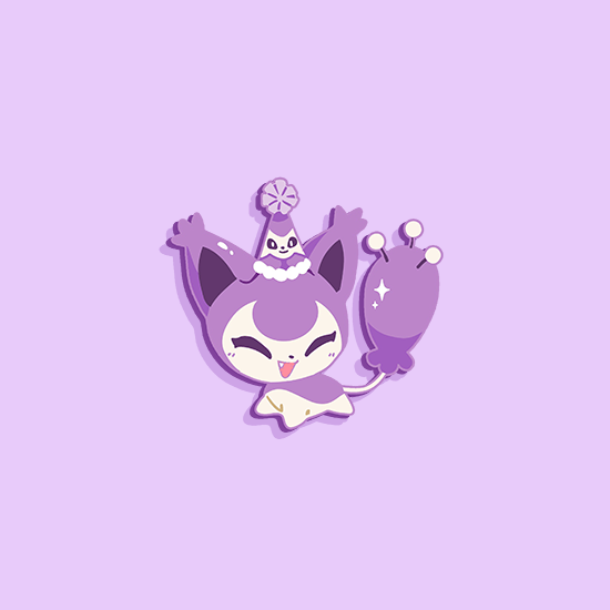 [DELCATTY PURPLE] PARTY HAT SKITTY [POKEMALLOW] ENAMELPIN [PATREON EARLY ACCESS PREORDER] [PATREON EXCLUSIVE]