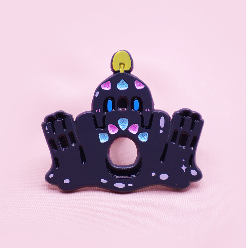 [~SHINY BLACK] [PATREON EXCLUSIVE] PALOSSAND [SPOOKYMALLOW] [ POKEMALLOW]  SOFT DYED ENAMELPIN