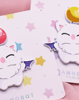 [~YELLOW] CLASSIC MOOGLE [FF MALLOW]  SOFT DYED ENAMEL PIN