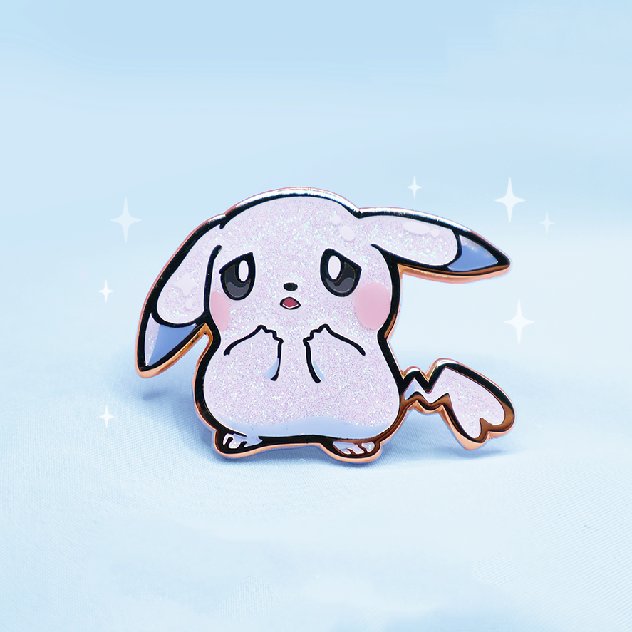 [~GHOSTLY GLITTER] PEAKYCHU ENAMELPIN [POKEBUDDIES] [POKOPIA] [PATREON EXLCUSIVE]