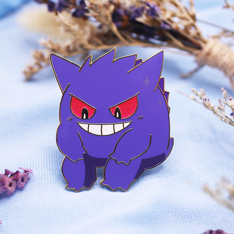 SITTING SAD GENGAR ENAMEL PIN