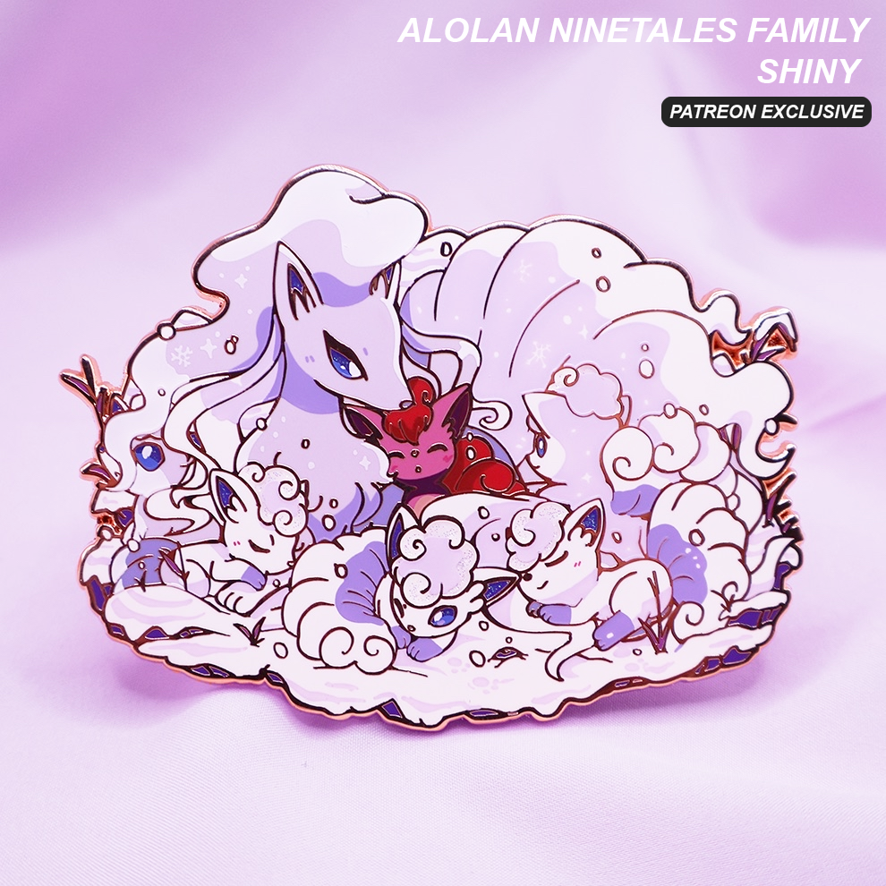 [~SHINY] ALOLAN NINETALES FAMILY ENAMELPIN  [PATREON EXCLUSIVE]
