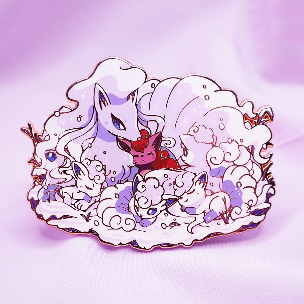 [~SHINY] ALOLAN NINETALES FAMILY ENAMELPIN  [PATREON EXCLUSIVE]