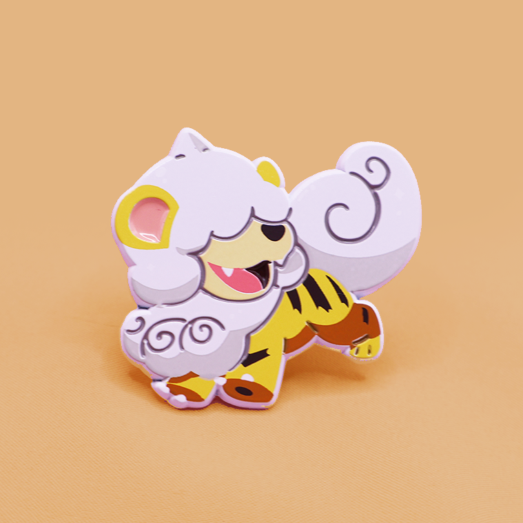 [~SHINY YELLOW] HISUIAN GROWLITHE [PATREON EXCLUSIVE] [POKEMALLOW]  SOFT DYED ENAMELPIN