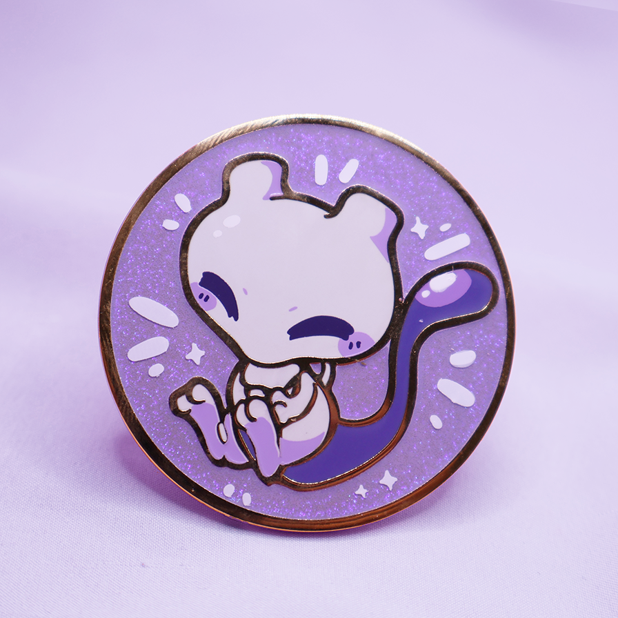 TCG DOODLE: BUBBLE MEWTWO ENAMELPIN  [PATREON EXCLUSIVE]