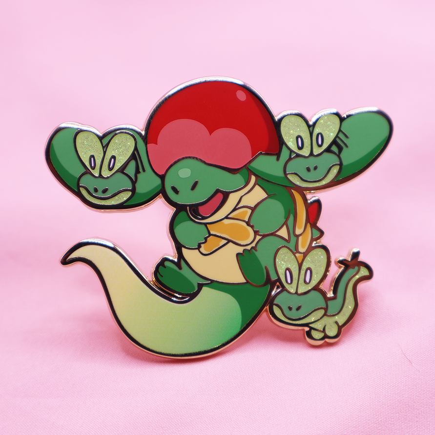 APPLE CANNON FORM [APPLETUN X DRAGAPALT] [POKE DRAGON FUSION] ENAMEL PIN
