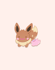 EEVEE + DITTO TRANSFORM! [EEVEE X DITTO COLLECTION] [POKEMALLOW]  SOFT DYED ENAMEL PIN