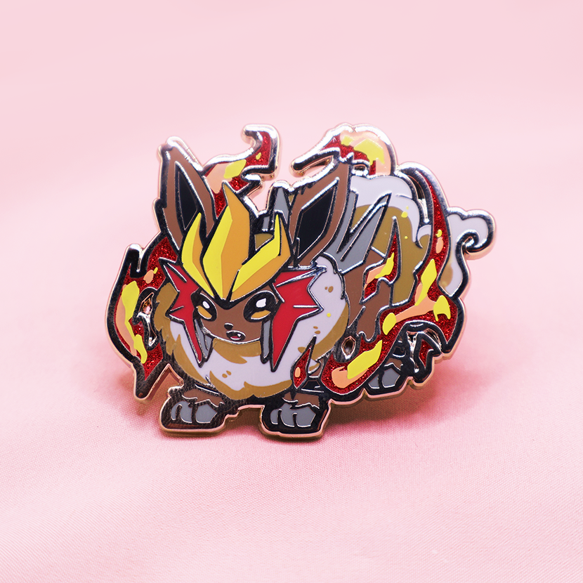 [PROTECTOR] [ENTEI X FLAREON] [EEVEE FUSION] ENAMEL PIN