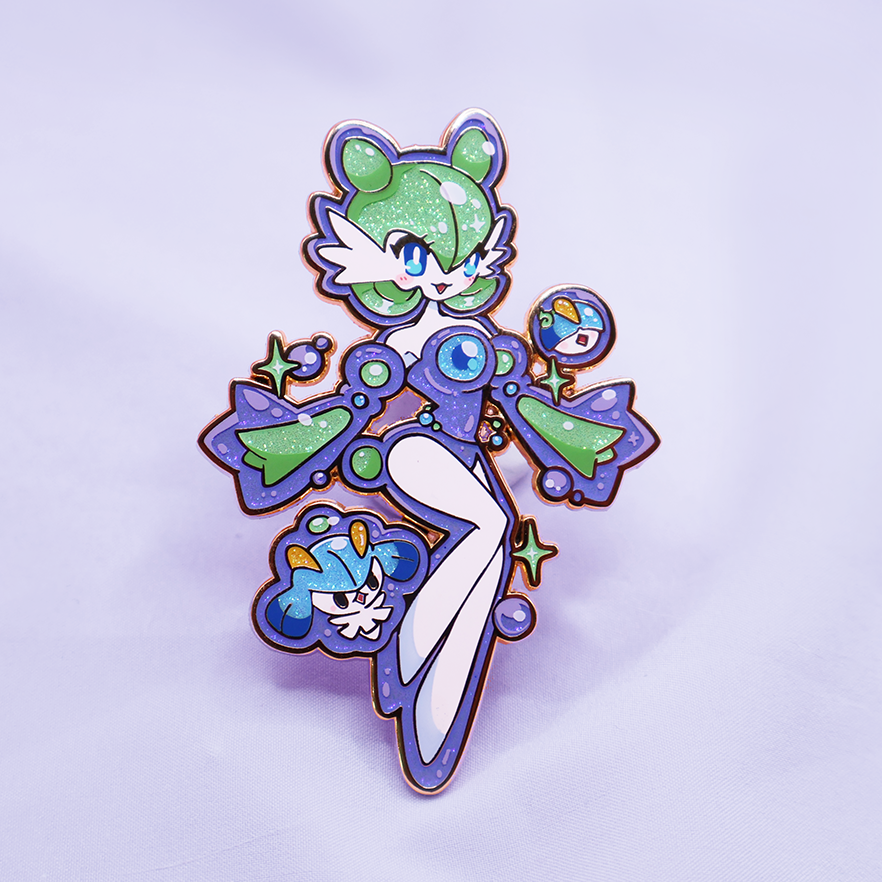 [~SHINY] REUNICLUS FASHION GARDEVOIR ENAMELPIN [MIXEDGRADE][PATREON EXCLUSIVE]